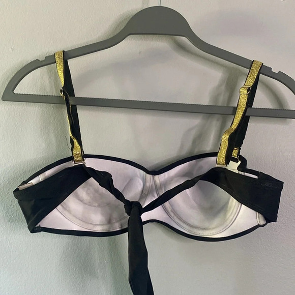 Amazon black and gold bathing suit top size small - Picture 6 of 8